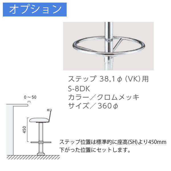 ステップ38.1Φ(VK)用 S-8DK