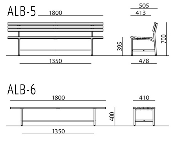 ALB-5/ALB-6 アルミベンチ(スタンダード)