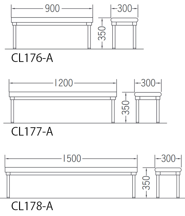 CL176-A CL177-A CL178-A  ベンチ