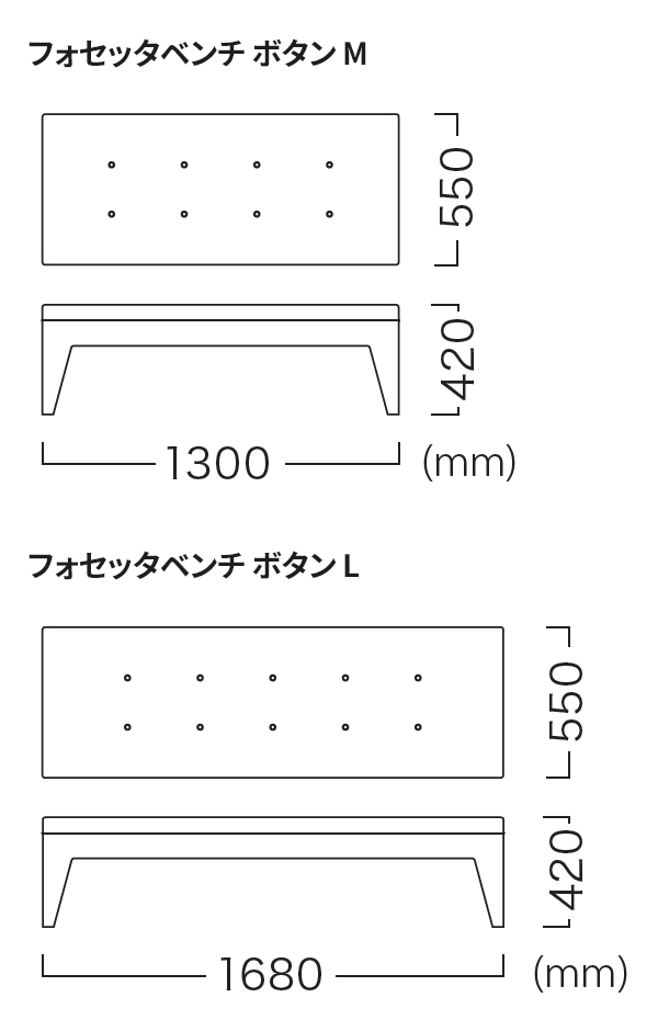 フォセッタベンチ ボタン