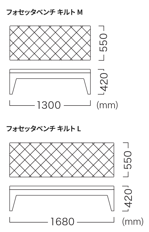 フォセッタベンチ キルト