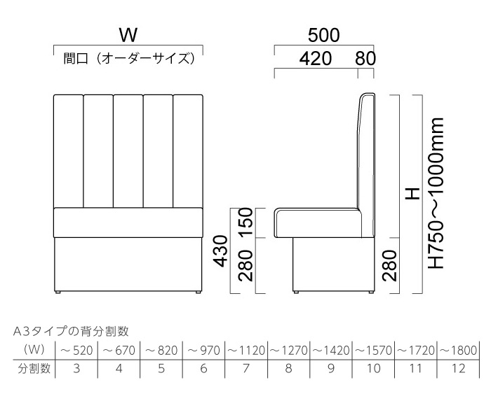 バンA3 壁掛式（収納機能付）