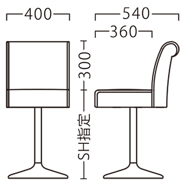 C-3345 スタンドイス（脚GT850-Aセット）