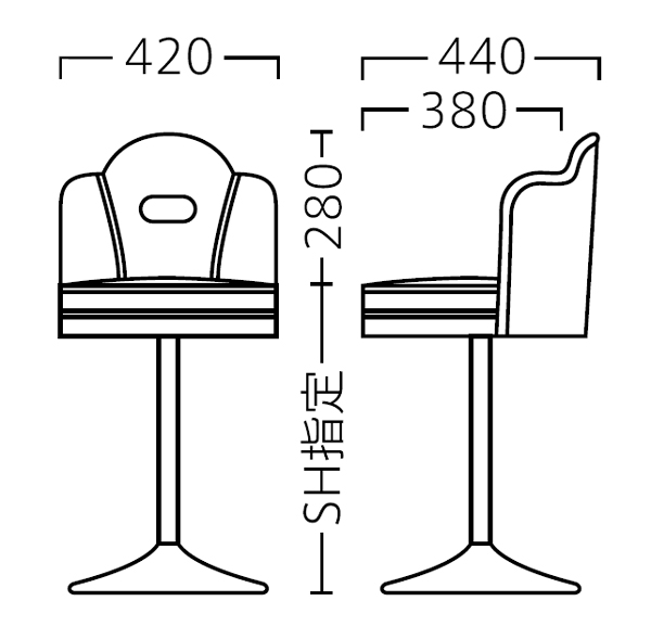 C-3339 スタンドイス（脚GT851-Aセット）