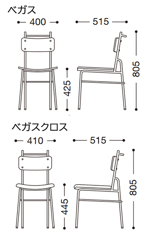 ベガス(板座)・ベガスクロス(張座)