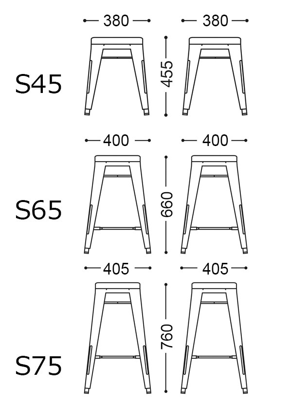 パンガススツールS45/S65/S75